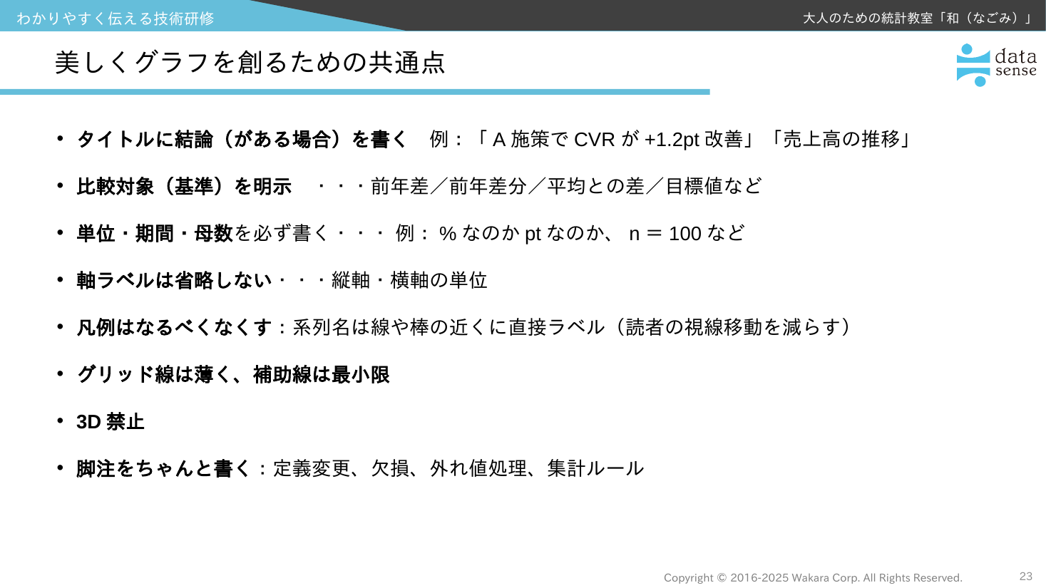 わかりやすく伝える技術入門_08_第3回_美しくグラフを創るための共通点