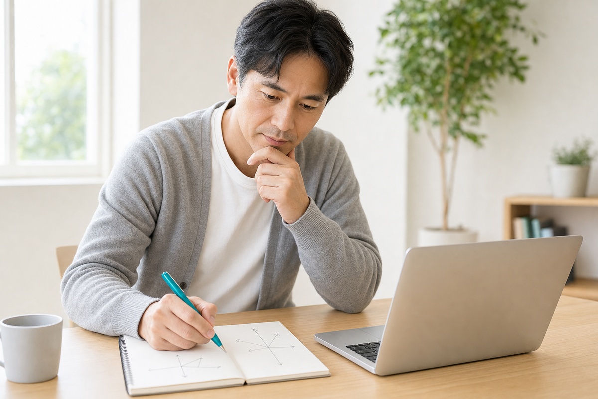 生成AIの仕組みを図と数式で学ぶ様子