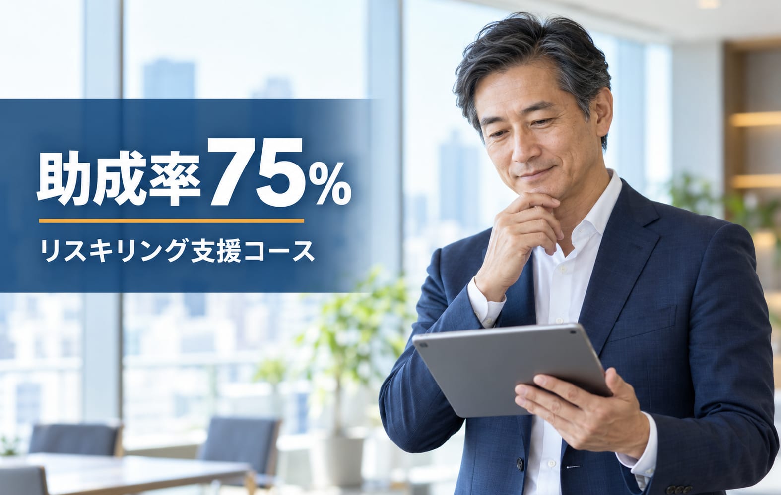 事業展開等リスキリング支援コースの解説（助成率75%）