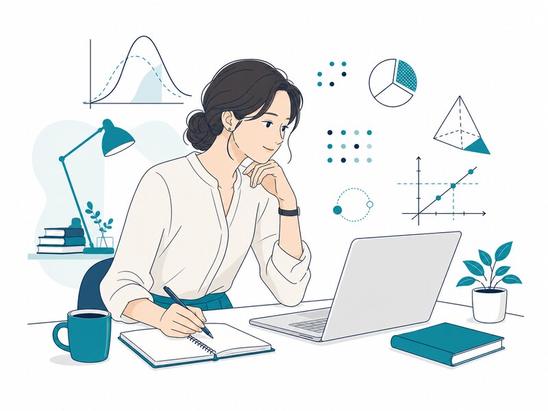 文系出身の社会人がMBA受験のGMAT数学を学ぶイメージ