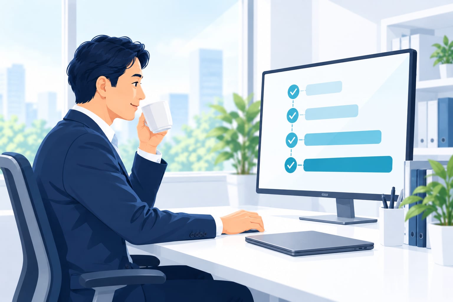 講師が自社の実務でClaude Coworkを毎日使っているイメージ