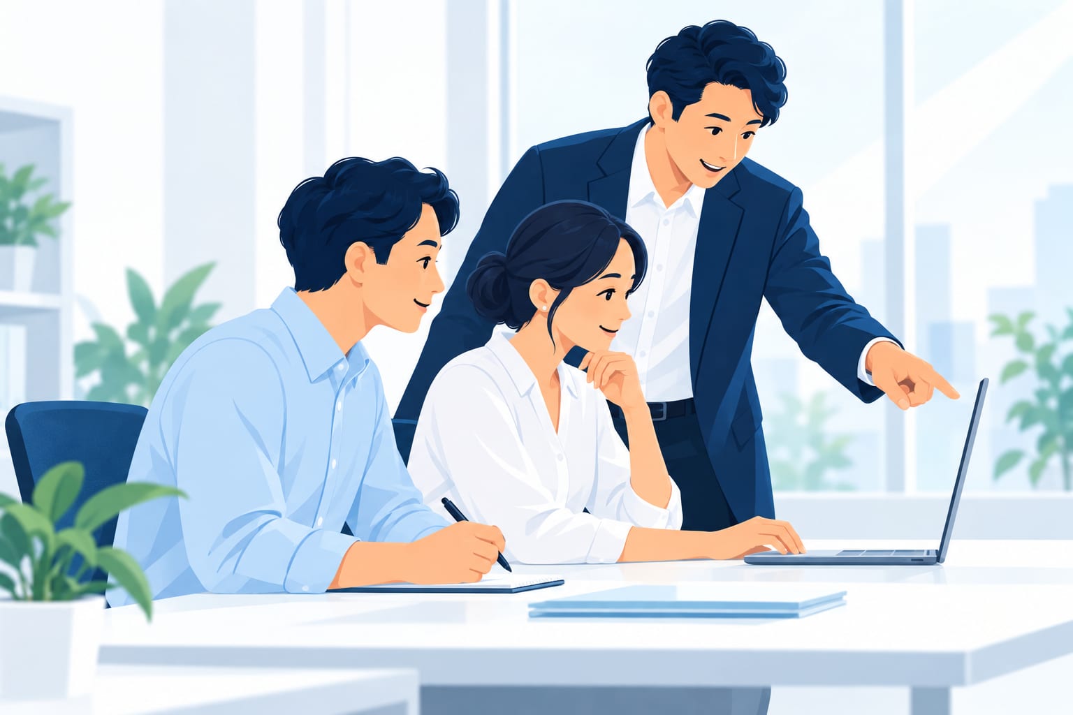 受講者が自分の手を動かして実習する研修のイメージ