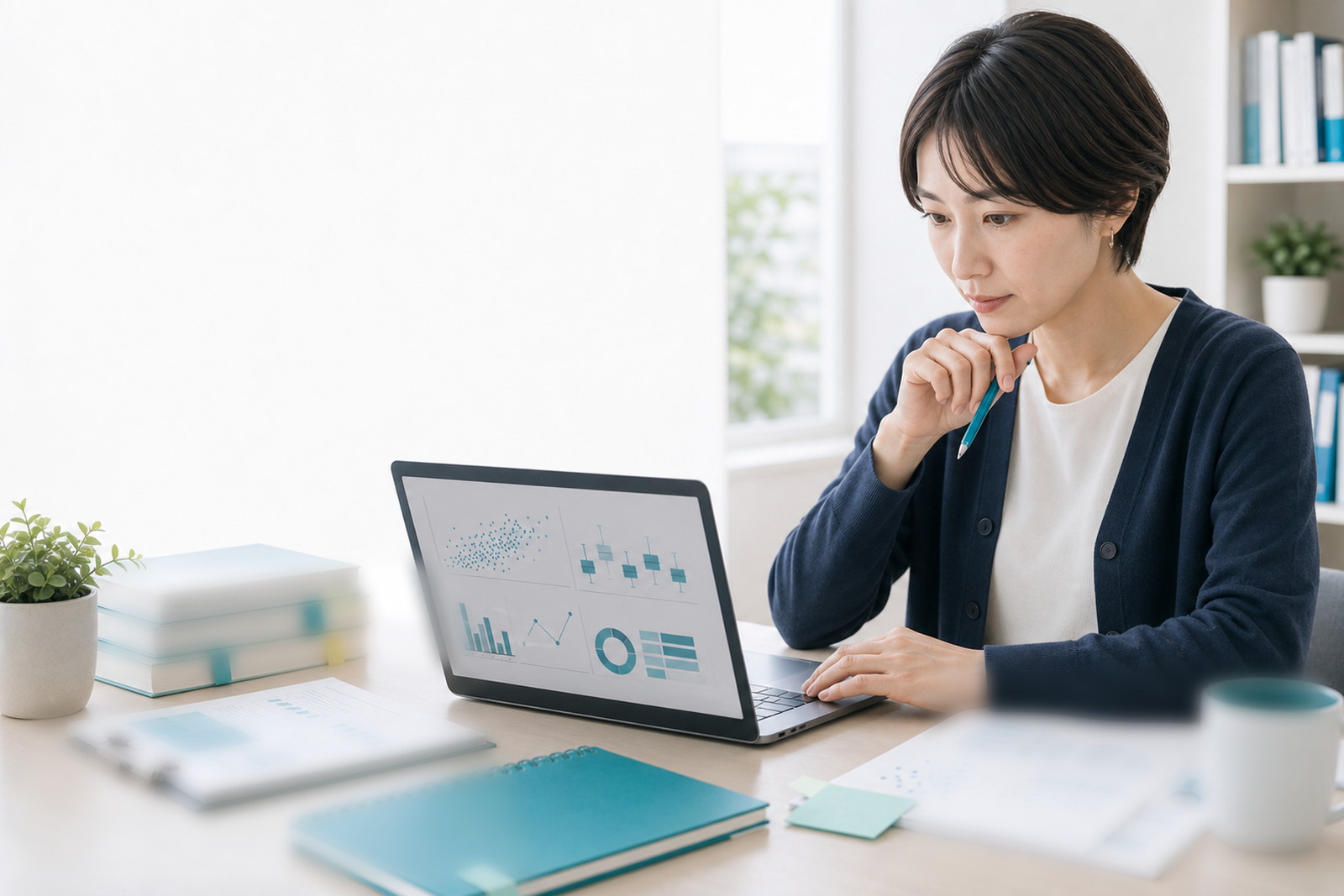 研究データの統計解析にマンツーマンで取り組む研究者