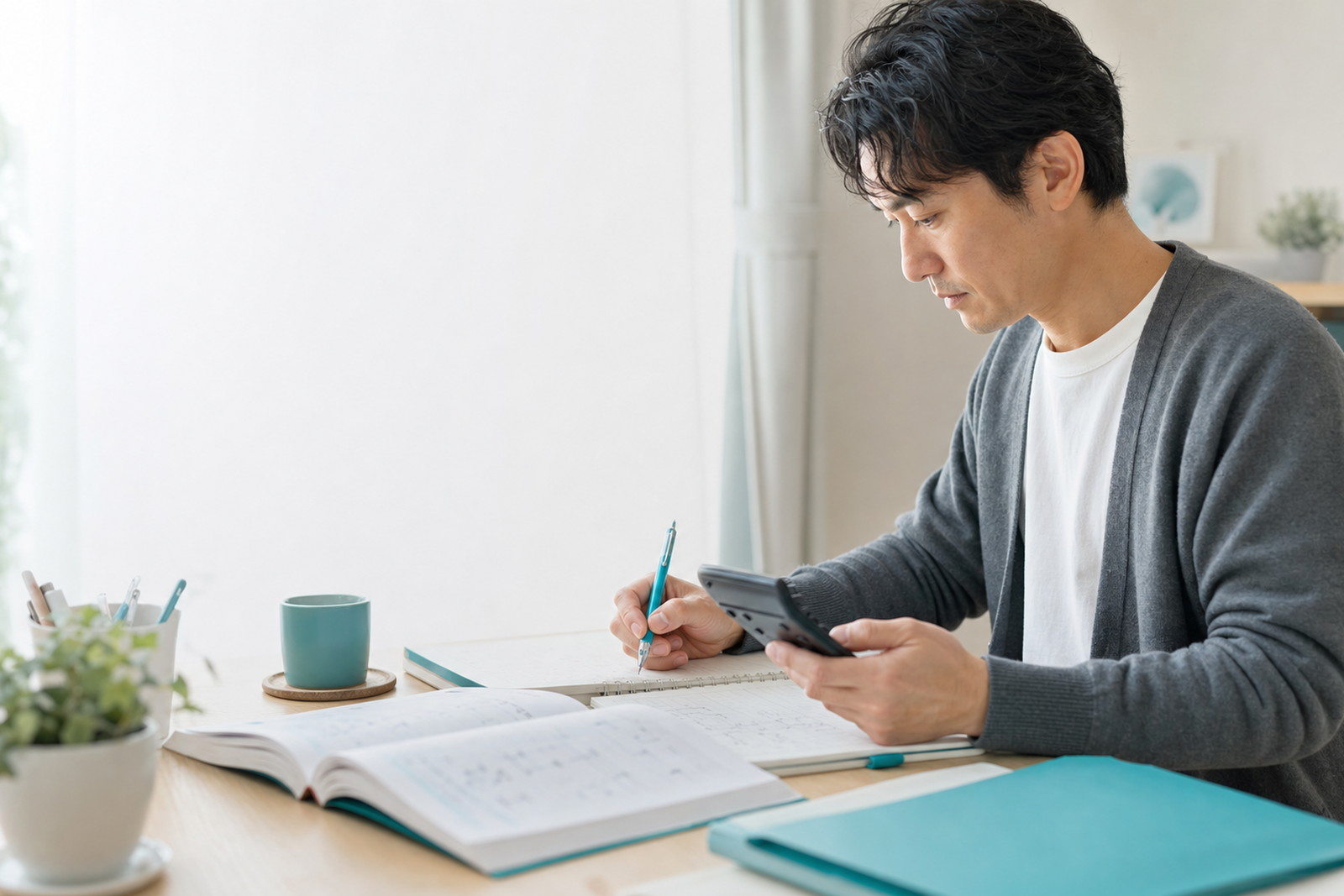 働きながら資格試験の数学対策に取り組む社会人