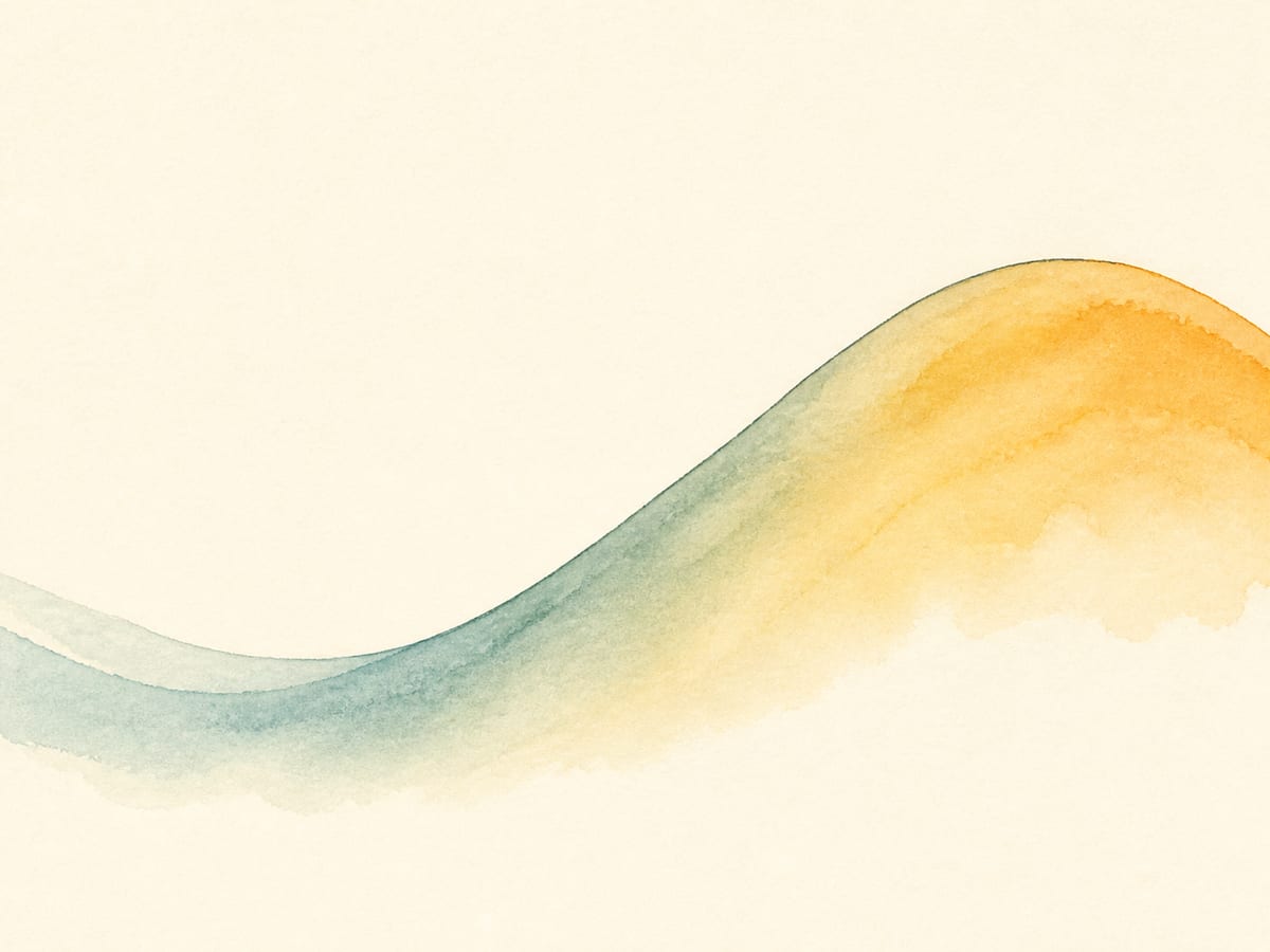 一日の中でゆるやかに変化していく波を描いた図