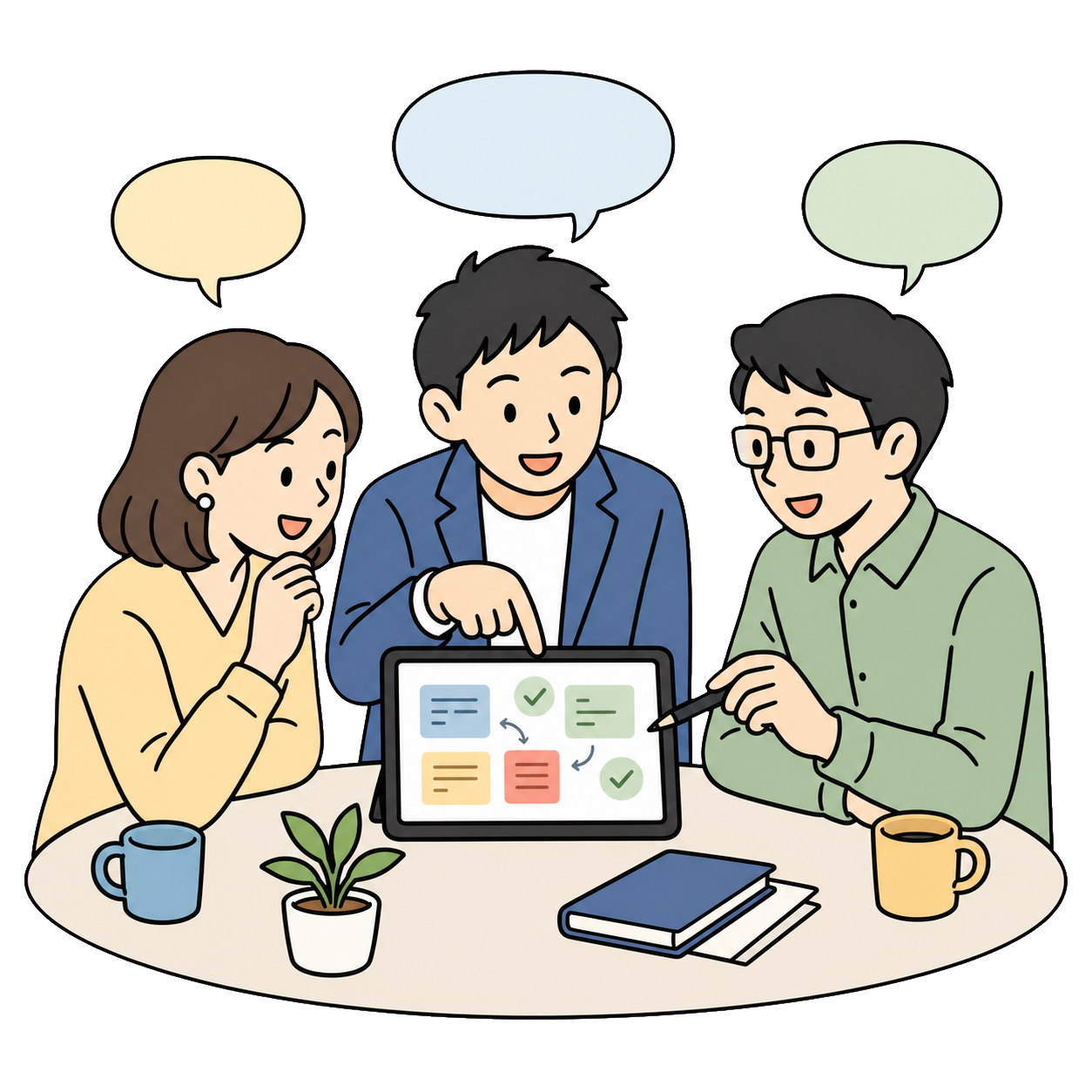 自身のテキストで授業をしてもらう
