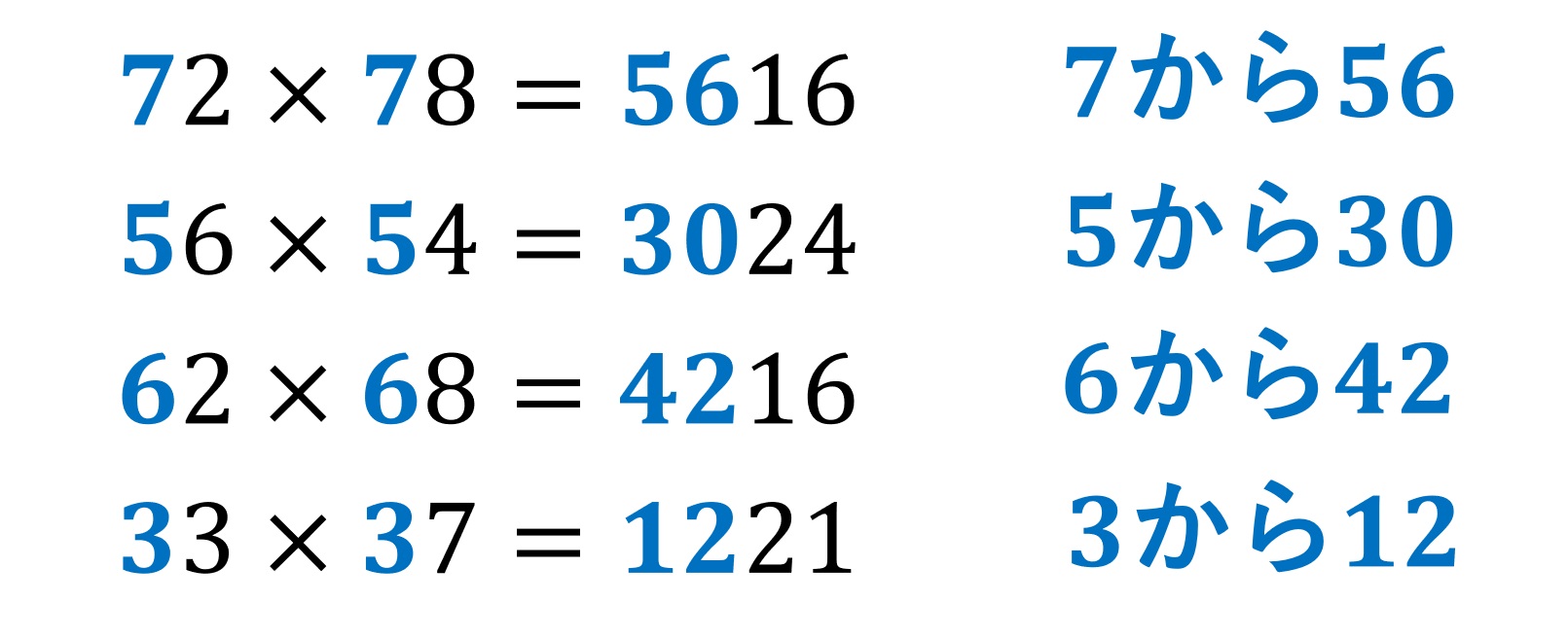 78 72は 2桁の掛け算を一瞬で計算できる確率を上げる方法 数学 統計教室の和から株式会社